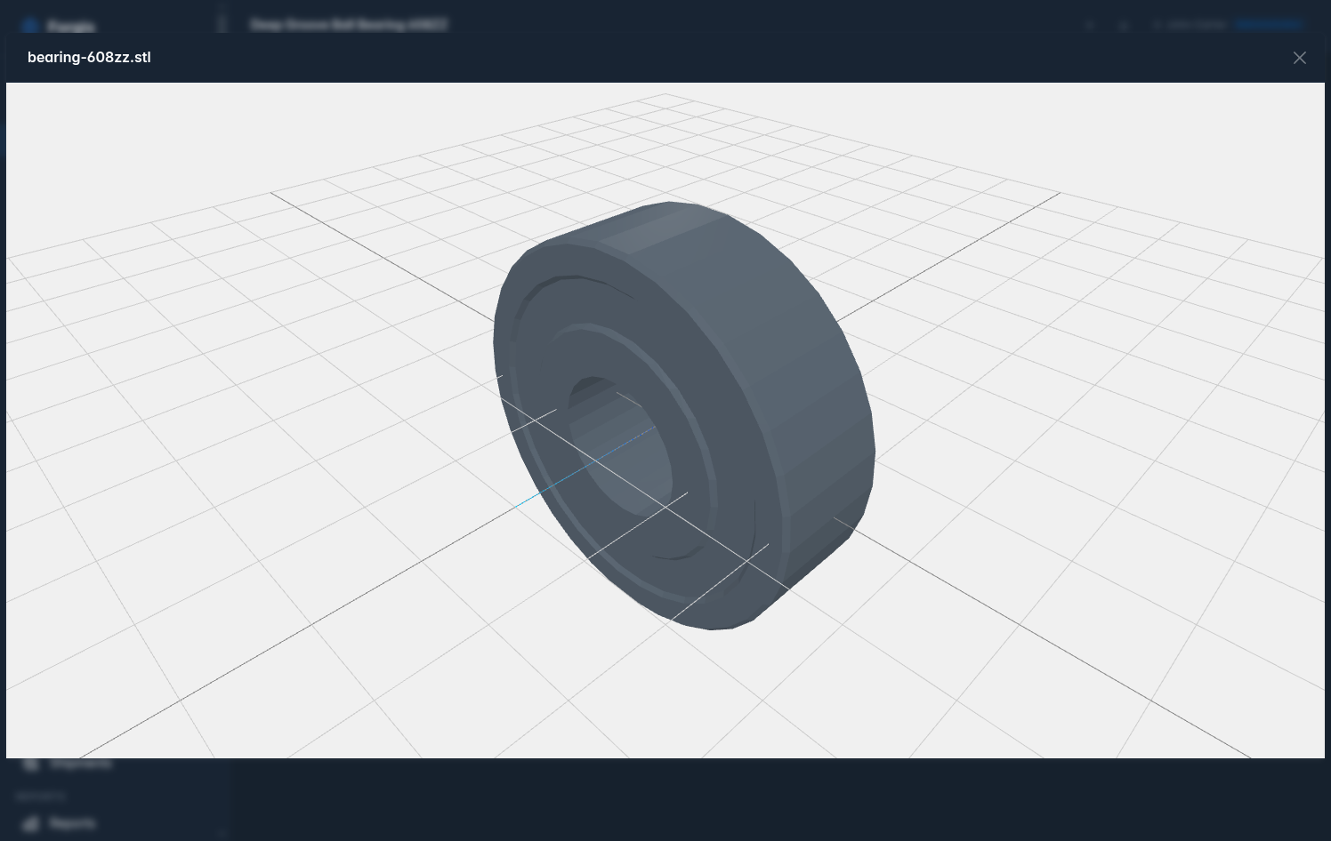 Interactive 3D model viewer inside Forgis